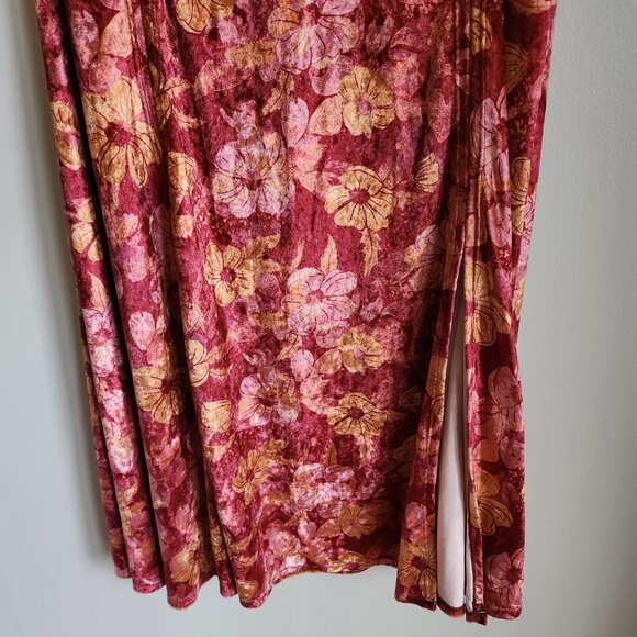Free People Midi Dress Large Red Wine Carpe Diem Convertible Maxi Skirt NEW - Picture 4 of 13